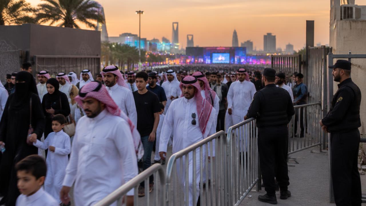 اندفاع الحشود عند بوابة الخروج