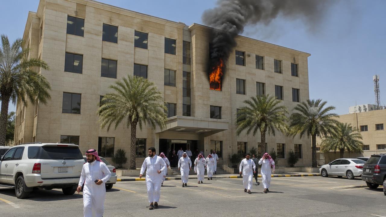 حريق في منشأة وإخلاء الموجودين